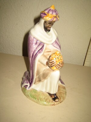 VNTG 70's Holland Mold Nativity 6.5  Kneeling Wise Man King Figurine Replacement