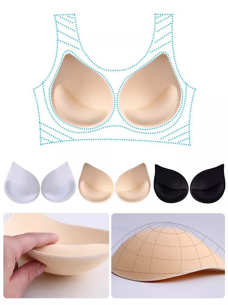 Girls Soft Removable Breast Push Up Sponge Foam Bra Inserts Pads Breathable  UK