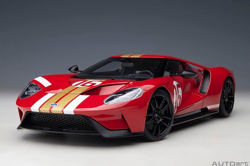 AUTOart 1/18 FORD GT ALAN MANN HERITAGE EDITION Red Gold Stripes 72927 - Picture 18 of 20
