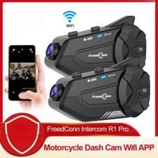 Bluetooth Motorcycle Intercom Helmet Headset Group Speaker Headphone WiFi App
