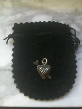 FIFTH EGO NEW STERLING SILVER PENDANT CHARM HEART & ARROW NECKLACE SILVER 925 