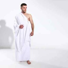 ADULT 2 PIECES HAJJ CLOTH 100% PURE COTTON COOL TOWEL IHRAM FOR MEN UMRAH HAJJ