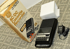 GE General Electric 3-5013A Cassette Tape Recorder w/ Power Supply in BOX, WORKS