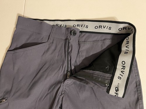 🌲 Orvis Stretch PERFORMANCE Casual Chino Mens Gray Pants Sz 32x32 🔥 - Picture 7 of 11
