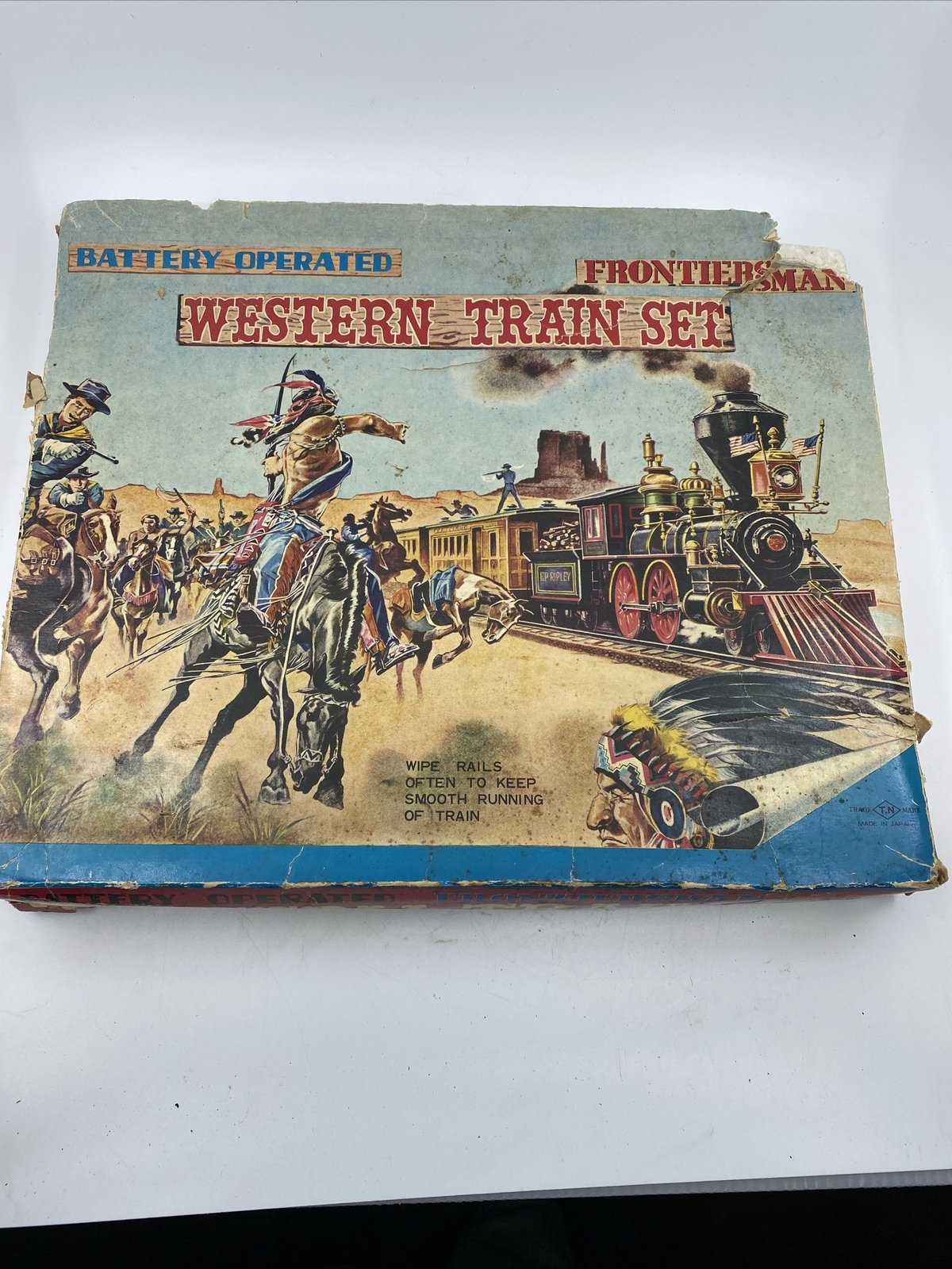 VINTAGE Battery Operated Frontiersman Western Train Set!! eBay