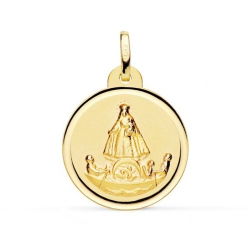 Pendentif Religieux Vierge Marie - Plaqué Or 18 Carats (750) - Vintage