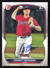 Garrett Baumann Signed Autograph 2023 Bowman Draft #BD-172 Atlanta Braves 11