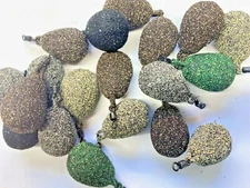 2 oz. Standard PEAR LEAD WEIGHTS SINKERS textured smooth Sea/Carp fishing tackle