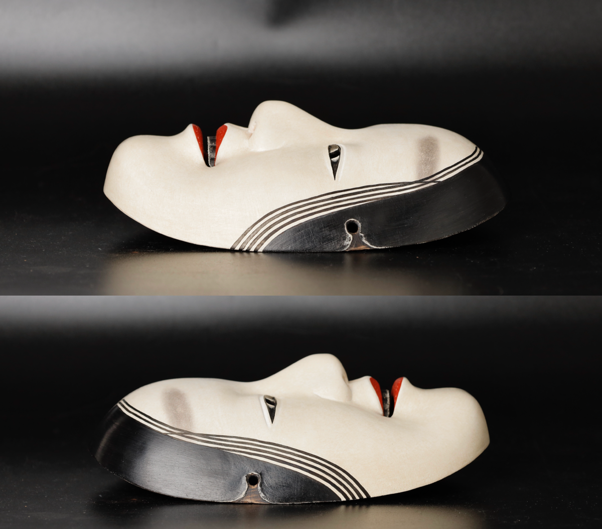 Japanese Magojiro signed Noh Mask representing calm benevolence