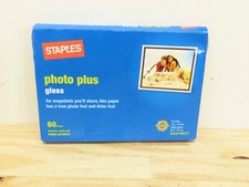 Staples Photo Plus Paper Gloss Ink Jet Compatible 4" x 6" 60 Sheets