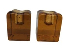 Recycled Glass Candle Holders Amber Pier 1 Similar to Fire and Light & Blenko