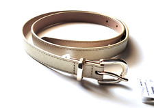 New w/ Tag Banana Republic Synthetic Leather Women's Svelte Slender Gold Belt