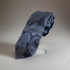 John W. Nordstrom MEN'S TIE Metallic Brown Silver Gray PAISLEY 3.50" 58" USA