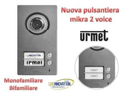 PULSANTIERA URMET 1784/2 MIKRA 2 VOICE MONOFAMILIARE BIFAMILIARE ( urmet 1783/1