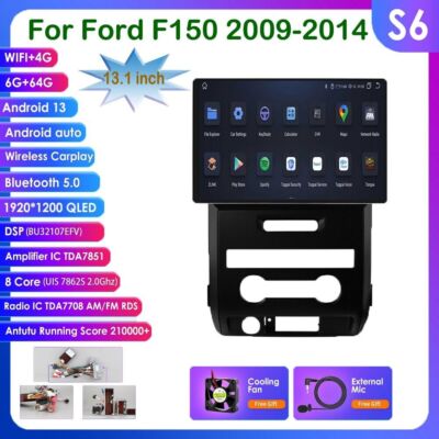 13.1 Inch Car Radio Stereo for Ford F150 2009-2012 Radio GPS Navigation Headunit