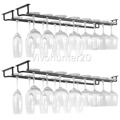 2x Wine Glass Rack Holder Stemware Hanging Under Cabinet Stemware Holder Hangers - Picture 6 of 9