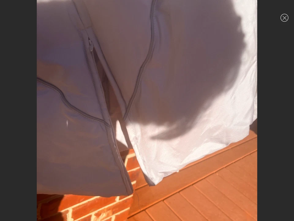 Chaqueta Abrigo Via Spiga Larga Gris Plateado Abajo Puffer Con Capucha de Piel Real Foto 4 de 4