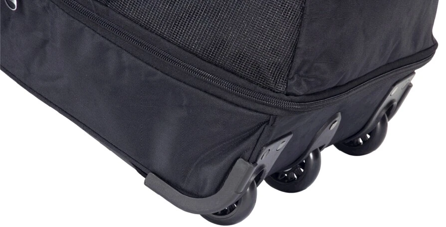 XXL Rollenreisetasche 100-135 Liter Reisetasche faltbar mit Tasche in Schwarz - Bild 4 von 4