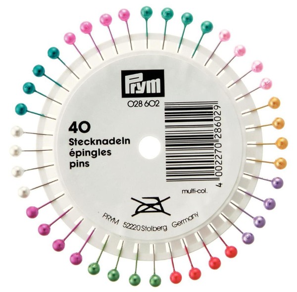 Perlkopfstecknadeln Bunt 40 StüCk Nadeln 40 X 0,58 Mm Prym 028602 Stecknadeln-image
