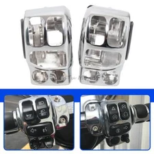 1 Set Handlebar Control Switch Housings Cover Aluminum For Harley Touring 2014+