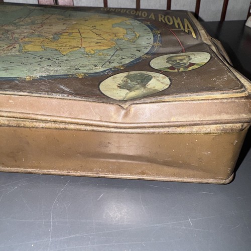 Shabby Chic Antique Metal Empty Box 16x10 - Picture 15 of 23