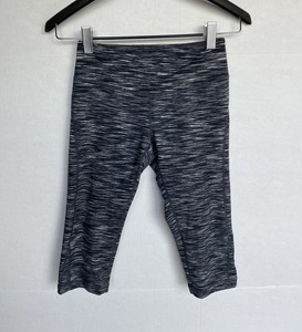 ZELLA WOMENâS SPACE DYED CROPPED YOGA PANTS BLACK WHITE XS | eBay