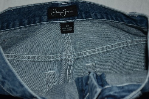 Young adults students size 20 SEAN JOHN blue denim jeans wide leg loose fit NWT - Picture 5 of 10