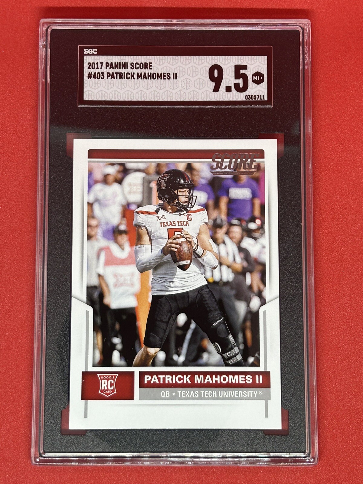 2017 Panini Score PATRICK MAHOMES II Rookie #403 SGC 9.5 MT+ Rc Buy Now
