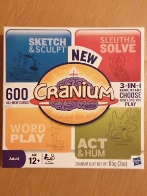 CRANIUM 3 IN 1 BRETTSPIEL VON HASBRO 600 neue Karten - gebraucht aber sehr guter Zustand