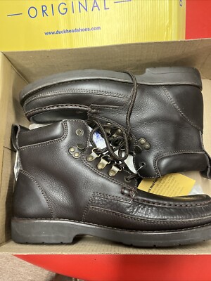 New In Box Duckhead Boots Brown Leather Cooper Size Vintage