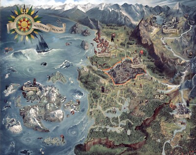 The Witcher 3 Wild Hunt Northern Realms World Map Fan Make Brand New