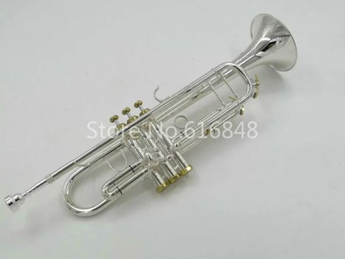 Nuovo TR-700 GS Bb tromba strumento ottone corpo placcato argento laccato oro chiave - Foto 2 di 16