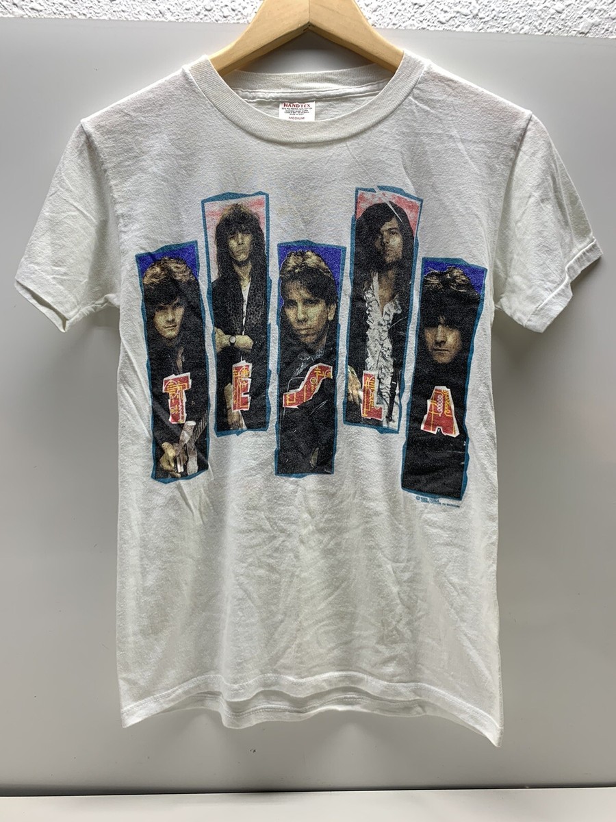Vintage Tesla 1989 Hang Tough Concert Tour Shirt Medium | eBay