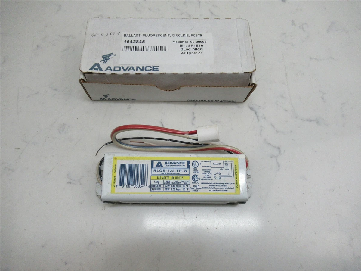 Advance Transformer Ballast RLQS 122 TP W Rapid Start 120 Volts 60 Hertz
