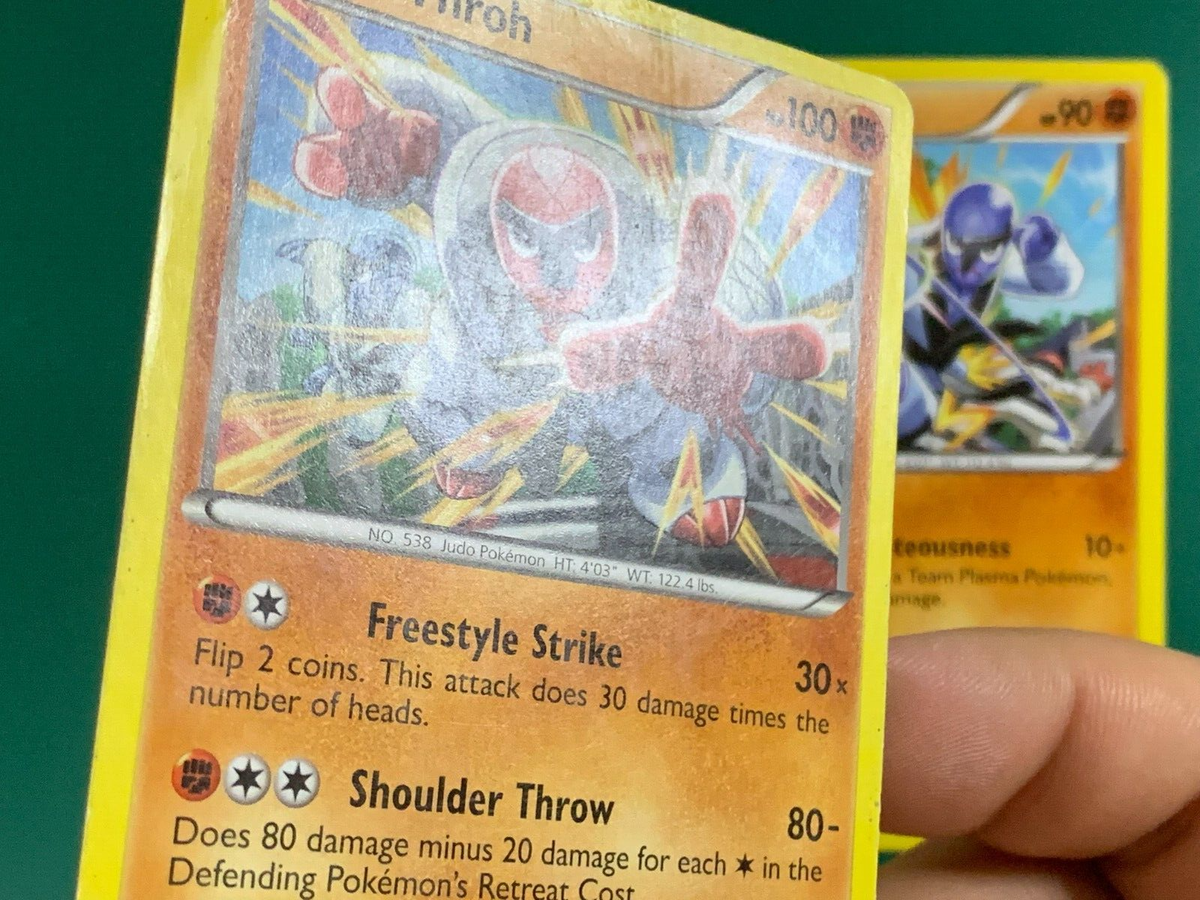 ポケトーク Throh 51/101 +Sawk 52/101 B&W Plasma Blast Common Pokemon TCG Non