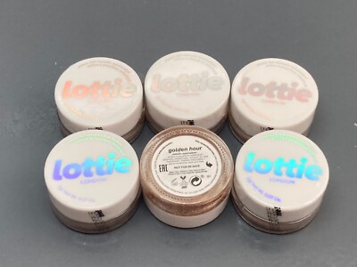 6x Lottie London Foil Metallic Eyeshadow Golden Hour .07 oz / 2g each Sealed