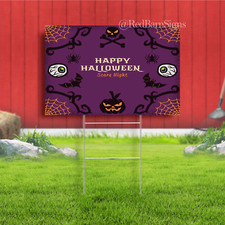 Happy Halloween Scary Night Yard Sign