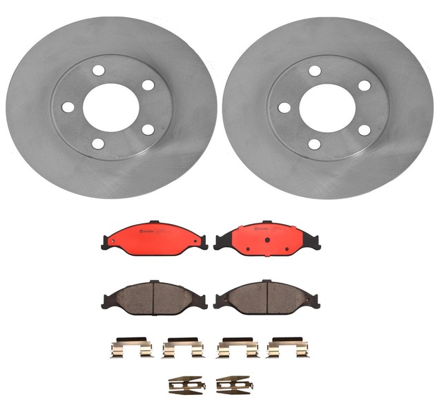 Brembo Front Brake Kit Disc Rotors Ceramic Pads For Ford Mustang GT