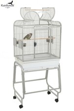 RAINFOREST STONE MINI SANTA FE SMALL PARROT PARAKEET OPEN TOP BIRD CAGE PERCH