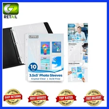 Crystal Clear 3.5x5 Photo Sleeves for Binders - 10 Pack, Preserve Your Memories