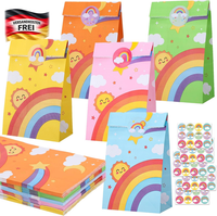 GeschenktüTen Kindergeburtstag 50 StüCk Bunte PapiertüTen Mit Aufklebern