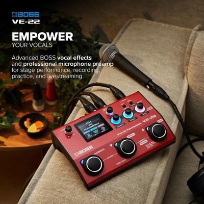 【極美品】BOSS VE-22 Vocal Performer (新品電池付) BOSS VE-22 Vocal Performer With Carry Bag and Power Supply