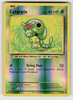 PO-06 Reverse Holo Caterpie 3/108 Common XY - Evolutions