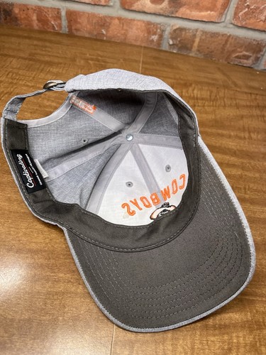 Oklahoma State Cowboys orange besticktes Logo grau Strapback Schnalle Hut - Bild 5 von 7