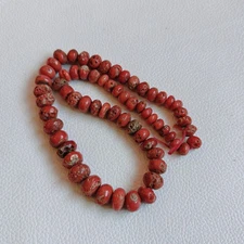 Natural Red Coral Loose Beads Gemstone Vintage Italy Sea Coral OLD Undyed Beads