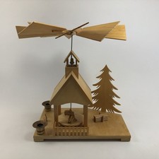 Krippe Waldkapelle ohne Figuren vintage Volkskunst Erzgebirge 28 cm