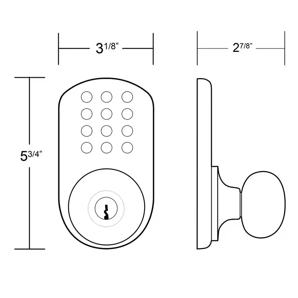 Brass Touch Pad Electronic Entry Door Knob - Image 4 of 4