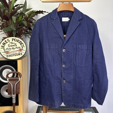 Darcy Clothing Men’s (40) Navy Blue Washed Cotton Drill Work Chore Jacket U.K.