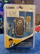 Coby CX83 Portable Pocket AM/FM Radio W/ Lightweight Stereo Earphones
