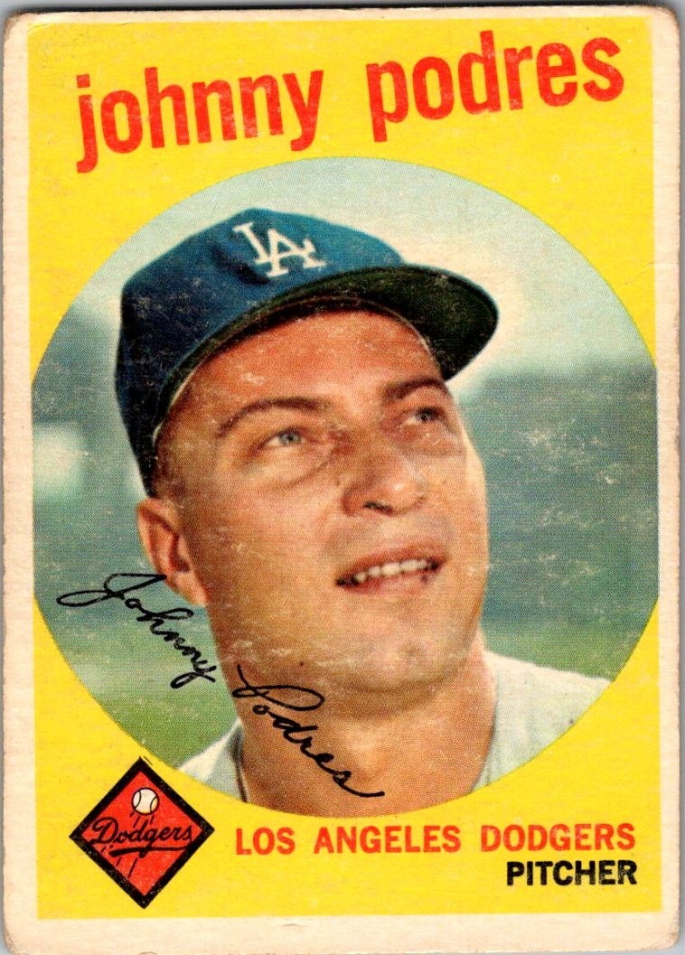 Johnny Podres #495 Baseball Cards 1959 Topps trading card — raw and PSA graded price guide